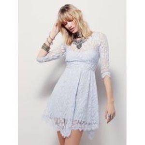 Free People - Floral Mesh Lace Dress - Size 0